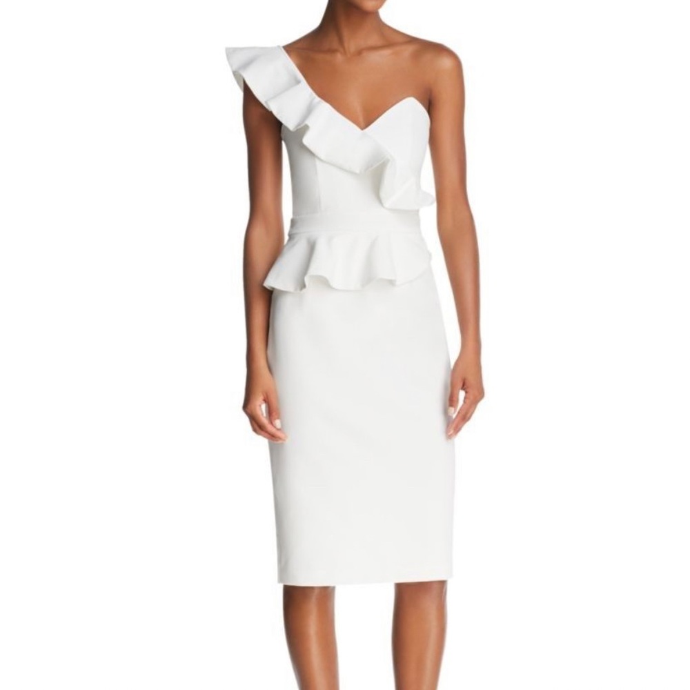 Camellia One-Shoulder Cocktail Dress